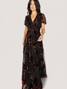 katya ruffle maxi dress Baltic Born | Dresses | Baltic Born Katya Rosewood Ruffle Maxi Dress